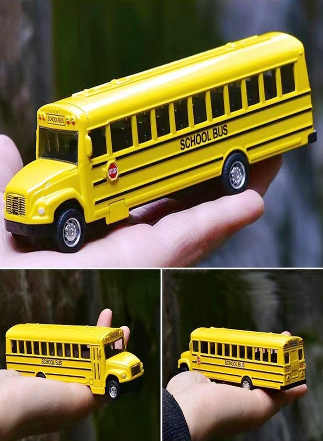 weilaga 2 Pack 5.5" Pull Back Yellow School Bus Toy Playset,Durable Die-cast Metal Toy Vehicles,Party Favors,Best Birthday Gift for Boys Girls Kids Toddlers - Image 5